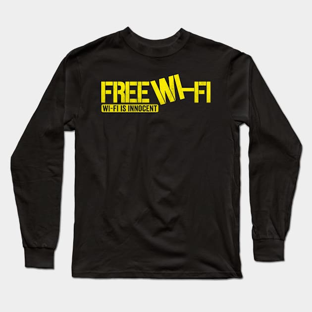 Wi-Fi is Innocent Long Sleeve T-Shirt by Horisondesignz